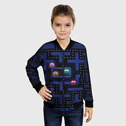 Бомбер детский Pacman, цвет: 3D-черный — фото 2