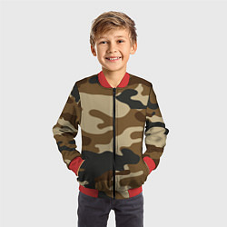 Бомбер детский Camouflage, цвет: 3D-красный — фото 2