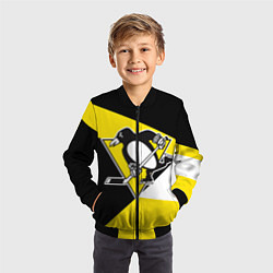 Бомбер детский Pittsburgh Penguins Exclusive, цвет: 3D-черный — фото 2