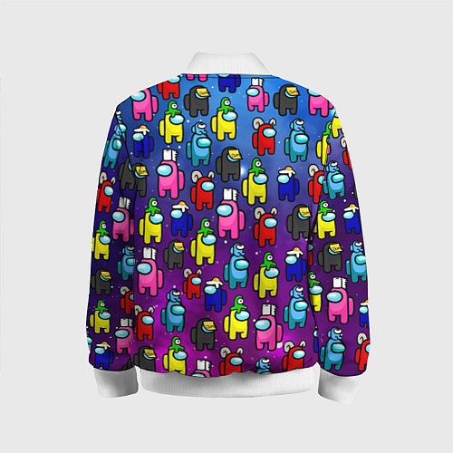 Детский бомбер AMONG US / 3D-Белый – фото 2