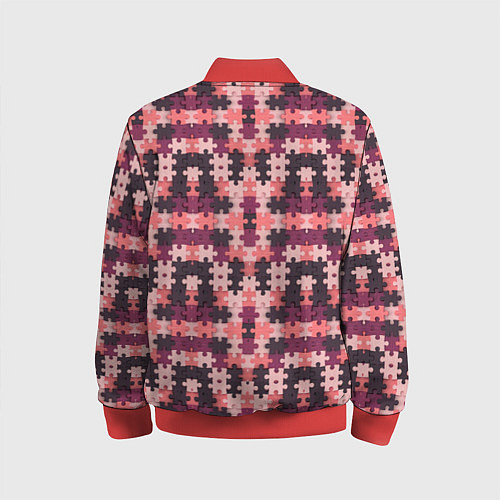 Детский бомбер PUZZLES / 3D-Красный – фото 2