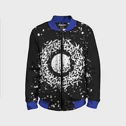 Детский бомбер Каллиграфия на чёрном фоне