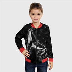 Бомбер детский Космический Кит, цвет: 3D-красный — фото 2