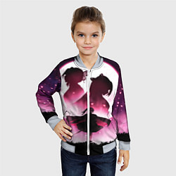 Бомбер детский Столп Бабочки, цвет: 3D-серый — фото 2