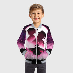Бомбер детский Столп Бабочки, цвет: 3D-серый — фото 2