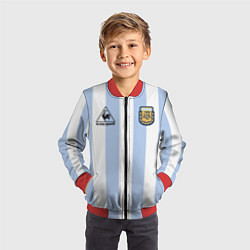 Бомбер детский Diego Maradona 10 Автограф, цвет: 3D-красный — фото 2