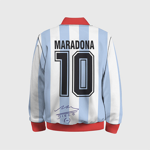 Детский бомбер Diego Maradona 10 Автограф / 3D-Красный – фото 2
