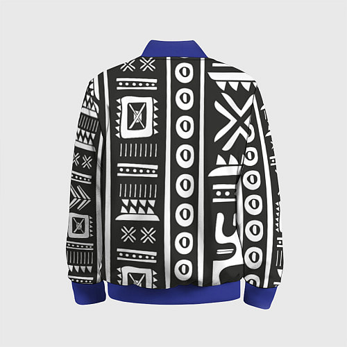 Детский бомбер Этнический узор / 3D-Синий – фото 2