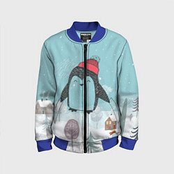 Детский бомбер Милый пингвин