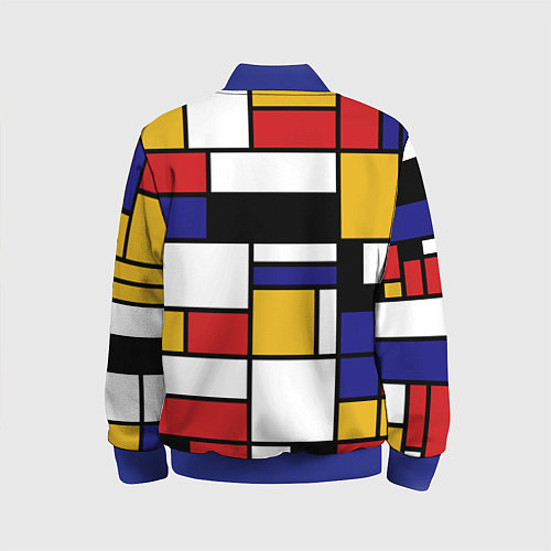 Детский бомбер Color blocking / 3D-Синий – фото 2