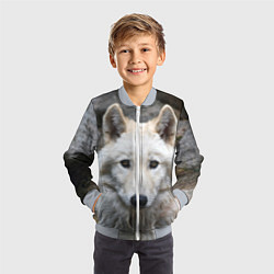 Бомбер детский Волк, цвет: 3D-серый — фото 2