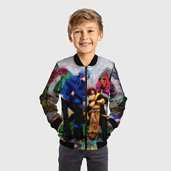 Бомбер детский На скейте в бесконечность, цвет: 3D-черный — фото 2