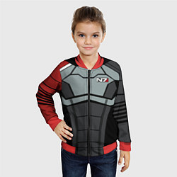 Бомбер детский КОСТЮМ N7 MASS EFFECT N7 М, цвет: 3D-красный — фото 2