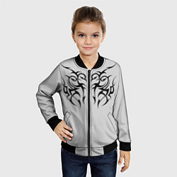 Бомбер детский Скандинавские узоры, цвет: 3D-черный — фото 2
