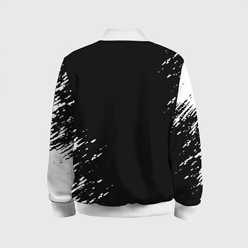 Детский бомбер Черный клевер / 3D-Белый – фото 2