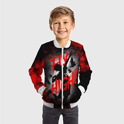 Бомбер детский FLY HIGH ВОЛЕЙБОЛ!!, цвет: 3D-белый — фото 2
