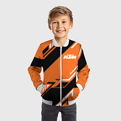 Бомбер детский KTM КТМ SPORT, цвет: 3D-белый — фото 2