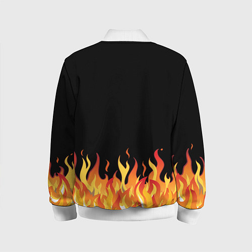 Детский бомбер ОГОНЬ И НИЧЕГО ЛИШНЕГО / 3D-Белый – фото 2