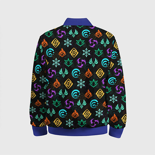 Детский бомбер GENSHIN IMPACT ЭМБЛЕМЫ / 3D-Синий – фото 2