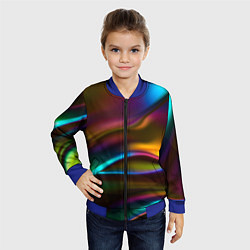 Бомбер детский Градиент, цвет: 3D-синий — фото 2