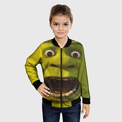 Бомбер детский Shrek is Yelling, цвет: 3D-черный — фото 2
