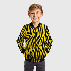 Бомбер детский Тигровые полоски, цвет: 3D-черный — фото 2