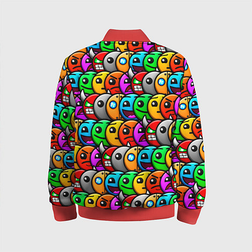 Детский бомбер Geometry Dash: Pattern Z / 3D-Красный – фото 2