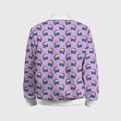 Детский бомбер Among Us Коктейль / 3D-Белый – фото 2