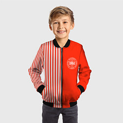 Бомбер детский Сборная Дании, цвет: 3D-черный — фото 2