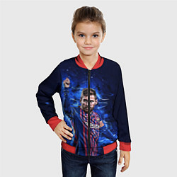 Бомбер детский Lionel Messi Barcelona 10, цвет: 3D-красный — фото 2