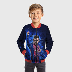 Бомбер детский Lionel Messi Barcelona 10, цвет: 3D-красный — фото 2