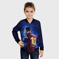 Бомбер детский Leo Messi Лео Месси 10, цвет: 3D-черный — фото 2