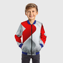 Бомбер детский 3D SPORT STYLE RED WHITE, цвет: 3D-синий — фото 2