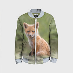 Бомбер детский Лисенок, цвет: 3D-серый