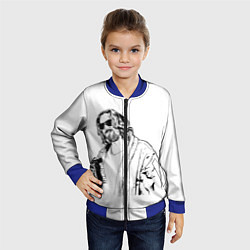 Бомбер детский Большой Лебовски Big Lebowski, цвет: 3D-синий — фото 2