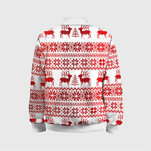 Детский бомбер Зимний лес / 3D-Белый – фото 2