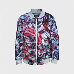 Бомбер детский Тлеющие угли, цвет: 3D-серый