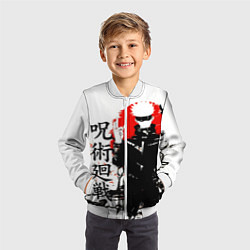 Бомбер детский Сатору, Jujutsu Kaisen, цвет: 3D-белый — фото 2