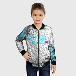 Бомбер детский Игра в кальмара, цвет: 3D-черный — фото 2