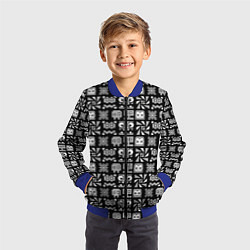 Бомбер детский Geometry Dash: Cubes, цвет: 3D-синий — фото 2