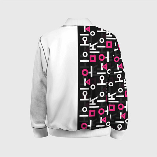 Детский бомбер Игра в кальмара: Стражи / 3D-Белый – фото 2