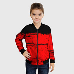 Бомбер детский КРАСНЫЙ ГРАНЖ RED GRUNGE, цвет: 3D-черный — фото 2