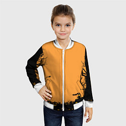 Бомбер детский Orange Halloween TRD, цвет: 3D-белый — фото 2