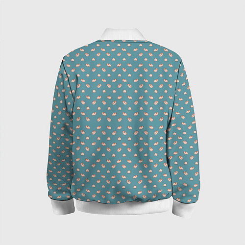 Детский бомбер Паттерн хомячков / 3D-Белый – фото 2
