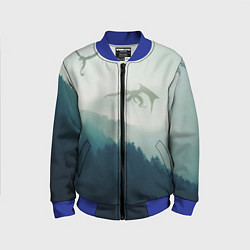 Бомбер детский ДРАКОНЫ НАД ЛЕСОМ DRAGON, цвет: 3D-синий