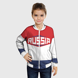Бомбер детский Russia, цвет: 3D-белый — фото 2