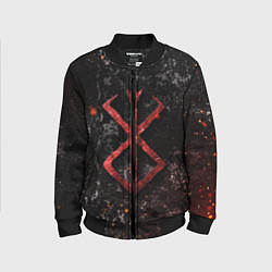Бомбер детский BERSERK LOGO GRUNGE RED, цвет: 3D-черный