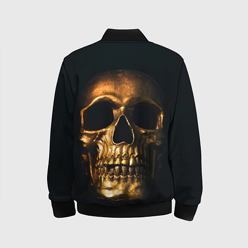 Детский бомбер Gold Skull / 3D-Черный – фото 2