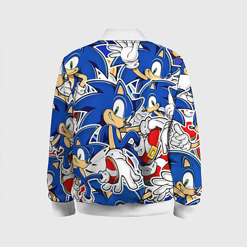 Детский бомбер SONIC ПАТТЕРН СОНИК / 3D-Белый – фото 2