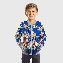 Бомбер детский SONIC ПАТТЕРН СОНИК, цвет: 3D-серый — фото 2